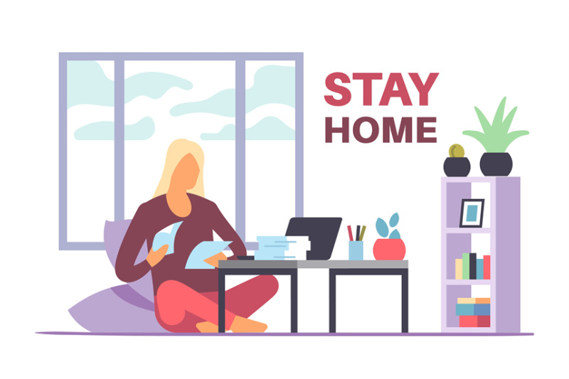 stay-home-concept-woman-works-at-home-during-coronavirus-quarantine