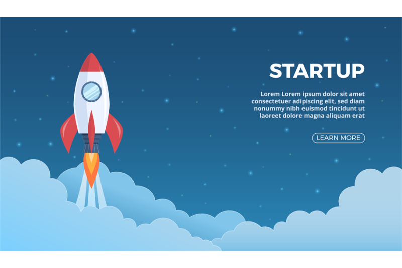 project-launch-business-startup-landing-page-with-rocket-symbol-star