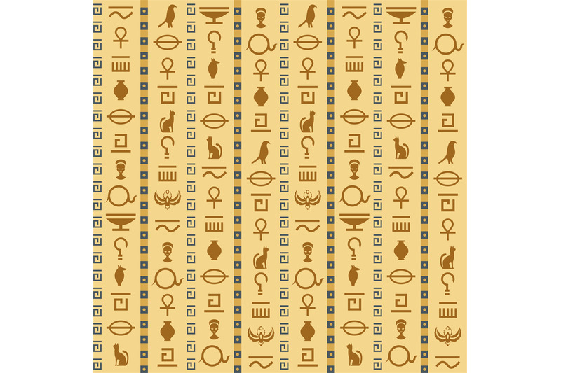 ancient-egypt-egyptian-hieroglyphs-seamless-pattern-antique-elements