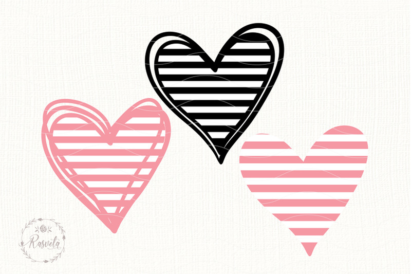 heart-black-and-white-stripes