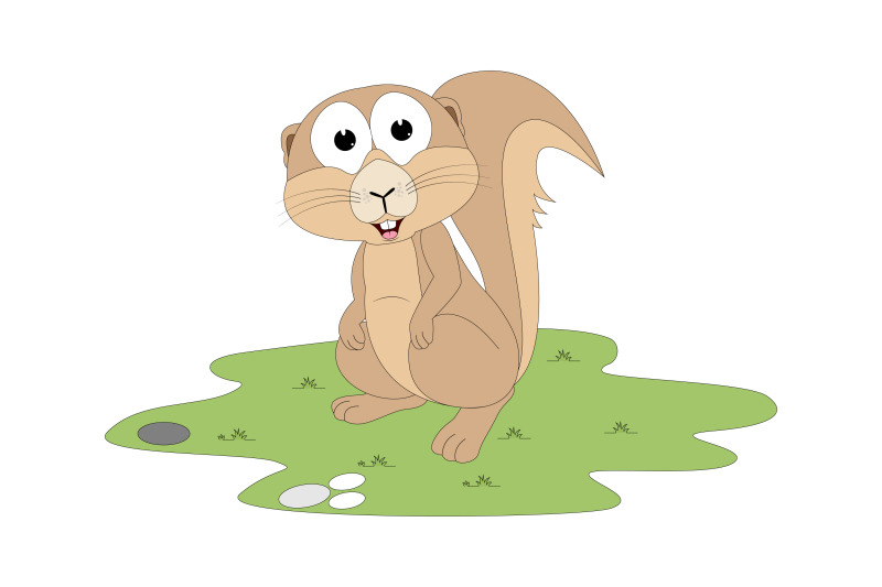 cute-xerus-animal-cartoon-simple-vector-illustration