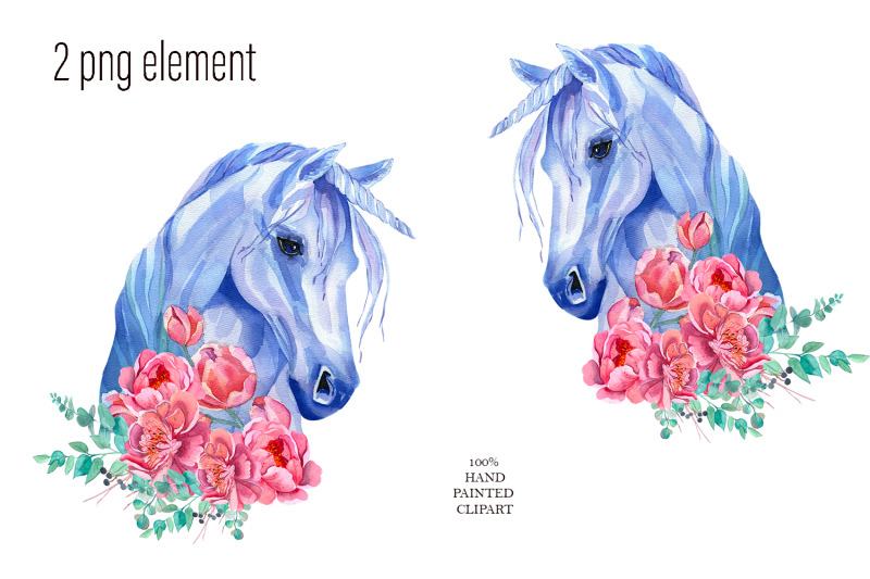 cute-blue-unicorn-clipart-watercolor