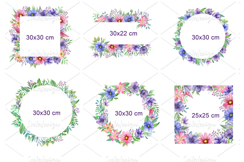 watercolor-wildflowers-frames-wreath-invitation-clipart-png