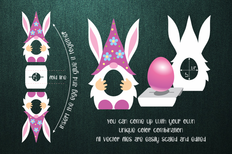 Easter Gnome - Chocolate Egg Holder SVG By Olga Belova | TheHungryJPEG