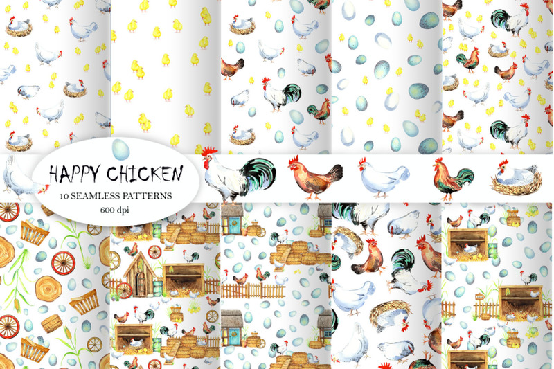 happy-chicken-seamless-patterns
