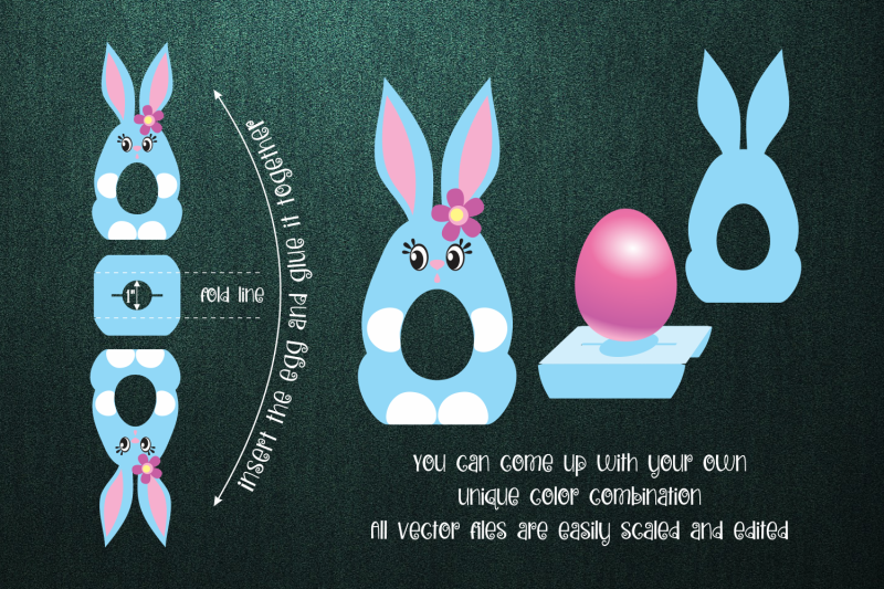 Easter Bunny - Chocolate Egg Holder SVG By Olga Belova | TheHungryJPEG