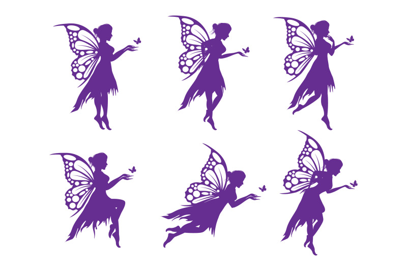fairy-and-butterfly-silhouette-collection