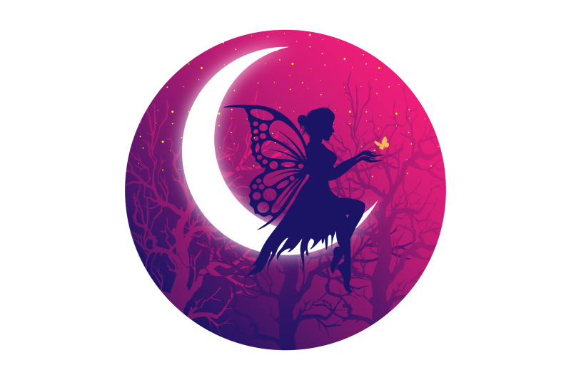 fairy-and-moon-silhouette
