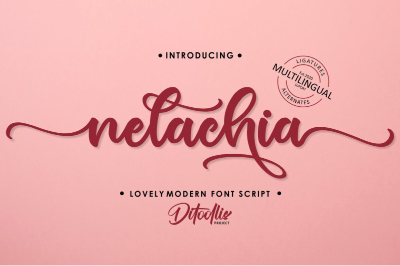 nelachia-lovely-font-script