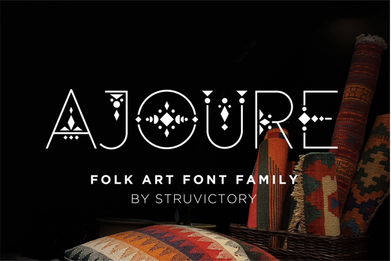 ajoure-folk-art-logo-font-family