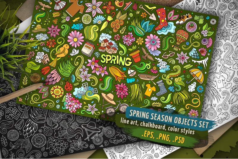 spring-season-objects-amp-symbols-set