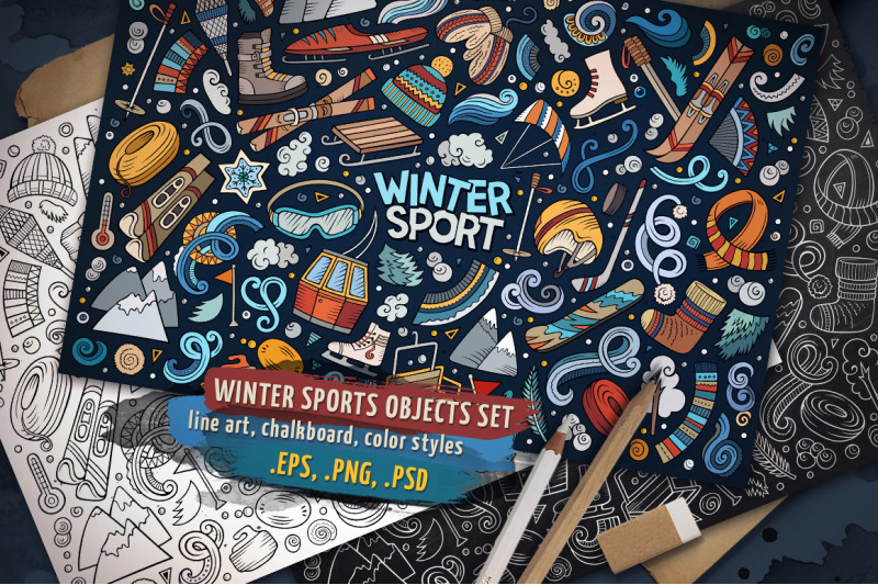 winter-sports-objects-amp-symbols-set