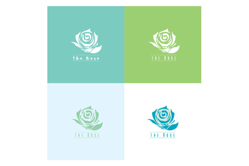 logo-the-flower-rose-vector