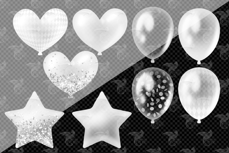 white-glam-balloons-clipart