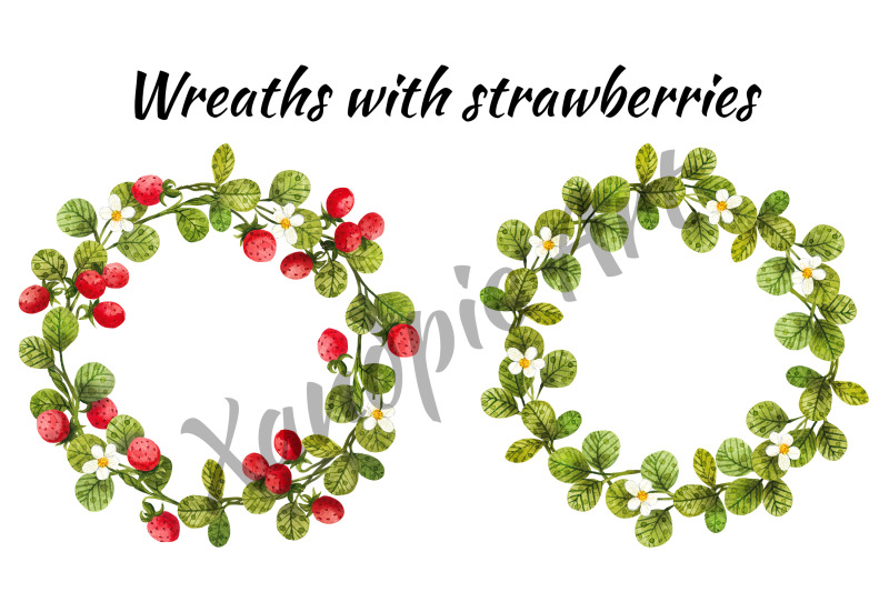 watercolor-strawberry-watercolor-clipart-with-berries-and-leaves