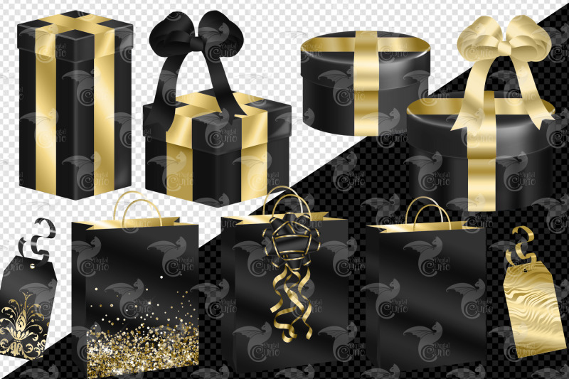 black-and-gold-gift-clipart