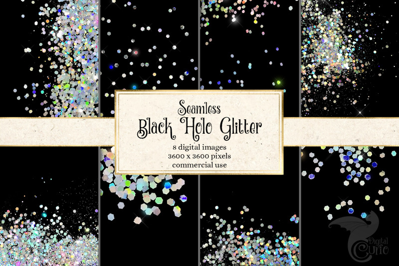 black-holo-glitter-digital-paper