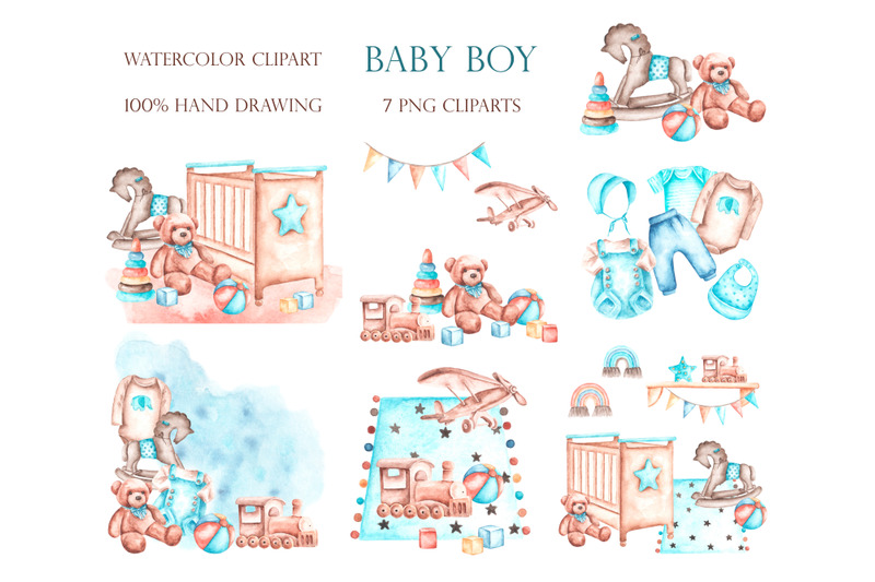 newborn-baby-watercolor-clipart-baby-shower-nursery-kids-clipart