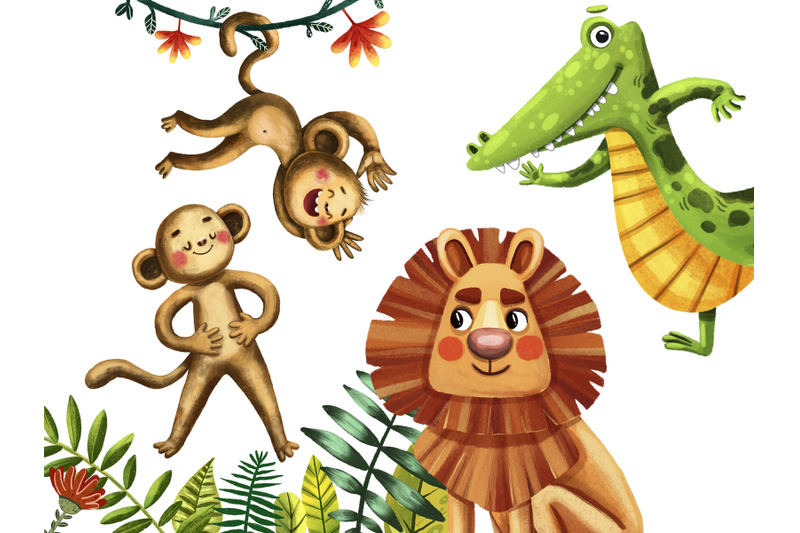 jungle-story-clip-art-set