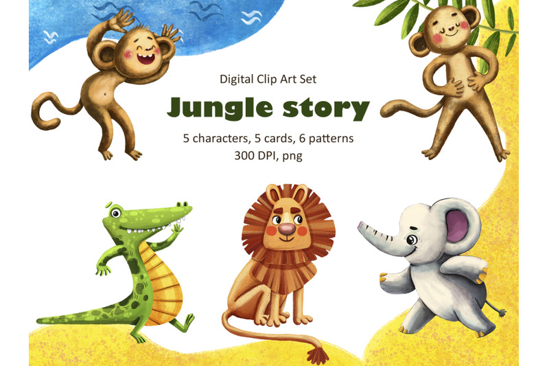 jungle-story-clip-art-set