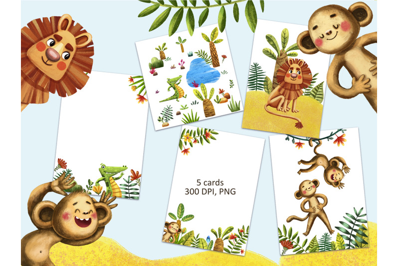 jungle-story-clip-art-set