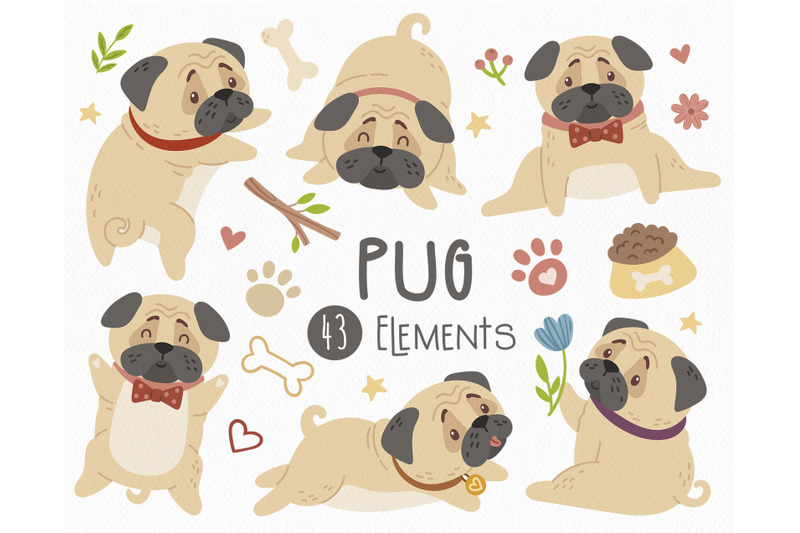 cute-pugs-kids-clipart