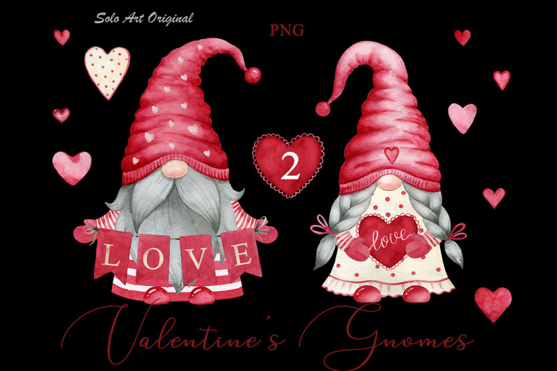 valentine-039-s-gnomes-red-hearts-clipart-png-watercolor-clip-art-love-art-valentine-039-s-day-invitation-greeting-card-scrapbooking