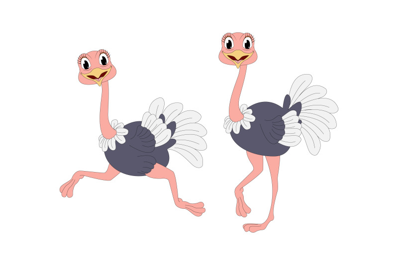 cute-ostrich-animal-cartoon