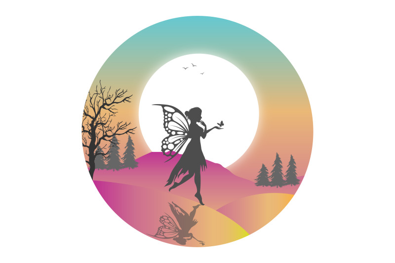 fairy-and-butterfly-silhouette