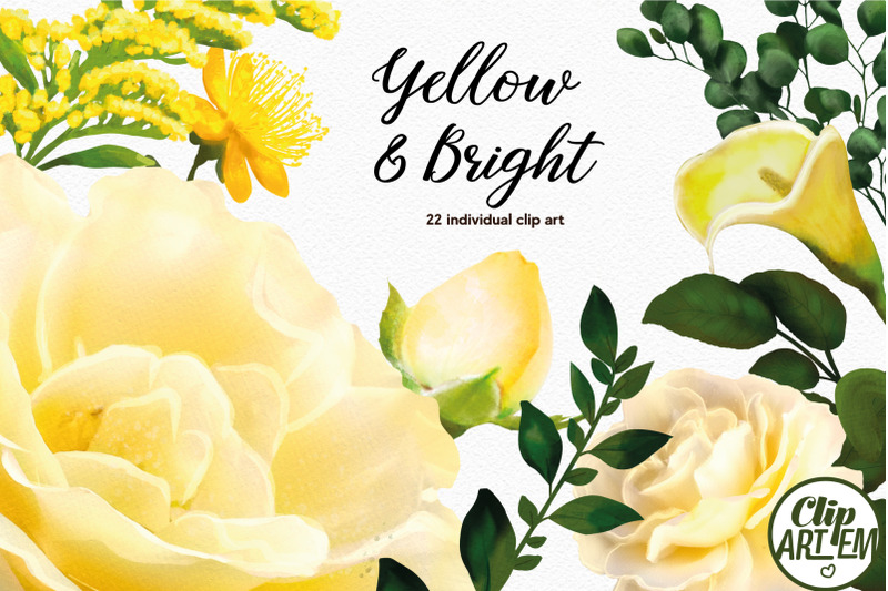 yellow-floral-set-watercolor-22-png-images-for-wedding-bridal-shower