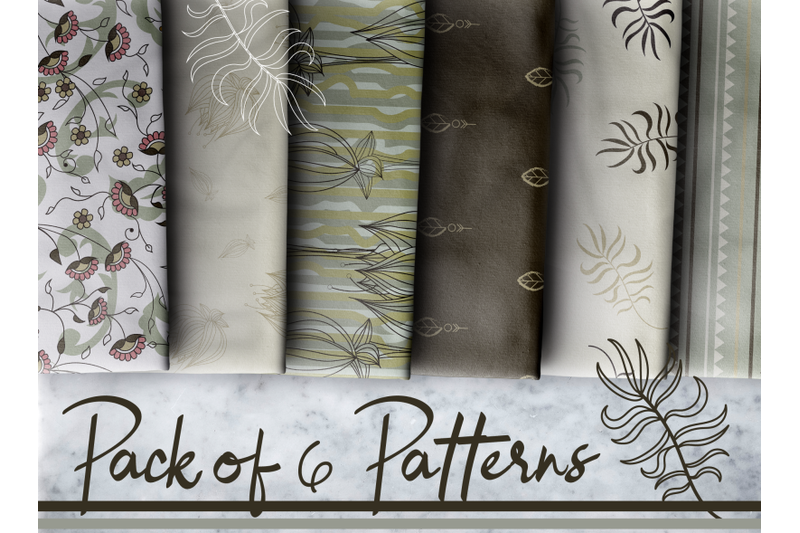 pack-of-6-flowers-and-leaves-seamless-repeating-pattern