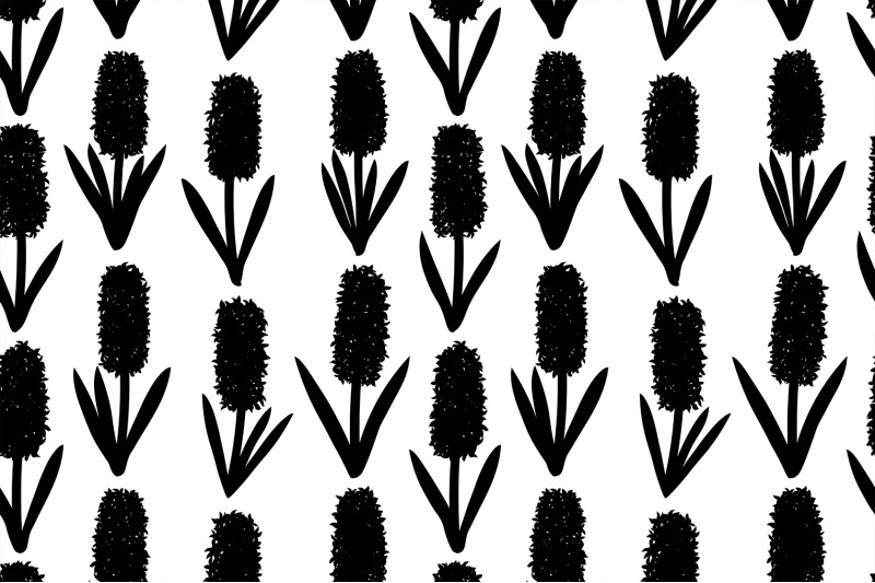 hyacinths-silhouettes-pattern-flowers-silhouettes-pattern