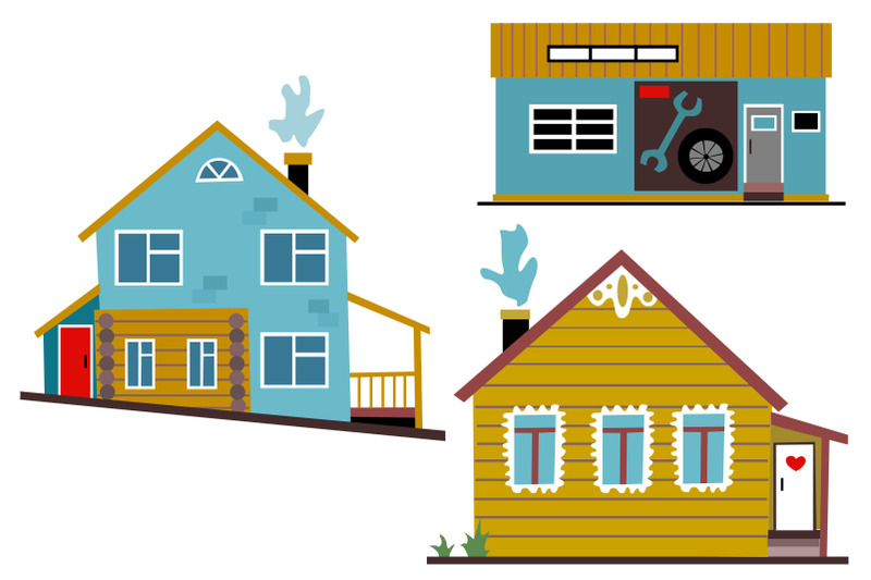 house-2-vector-illustrations