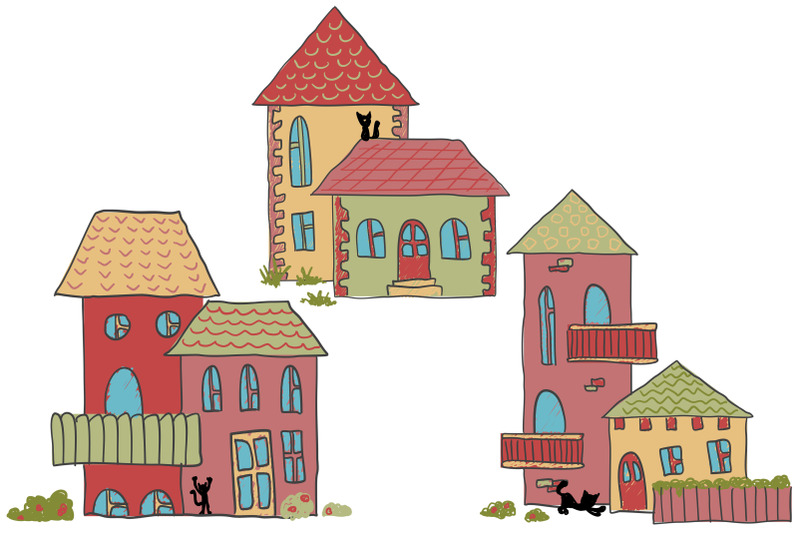 house-3-vector-illustrations