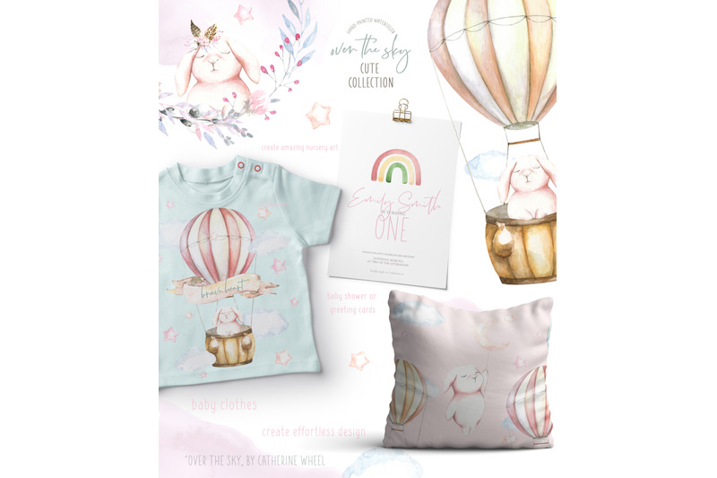 spring-easter-bunnies-watercolor-clipart-hot-air-balloon-flying-bunny