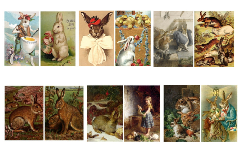easter-bunny-and-rabbit-vintage-illustrations-1