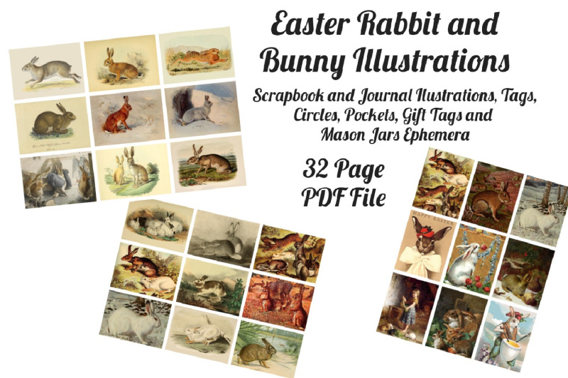 easter-bunny-and-rabbit-vintage-illustrations-1