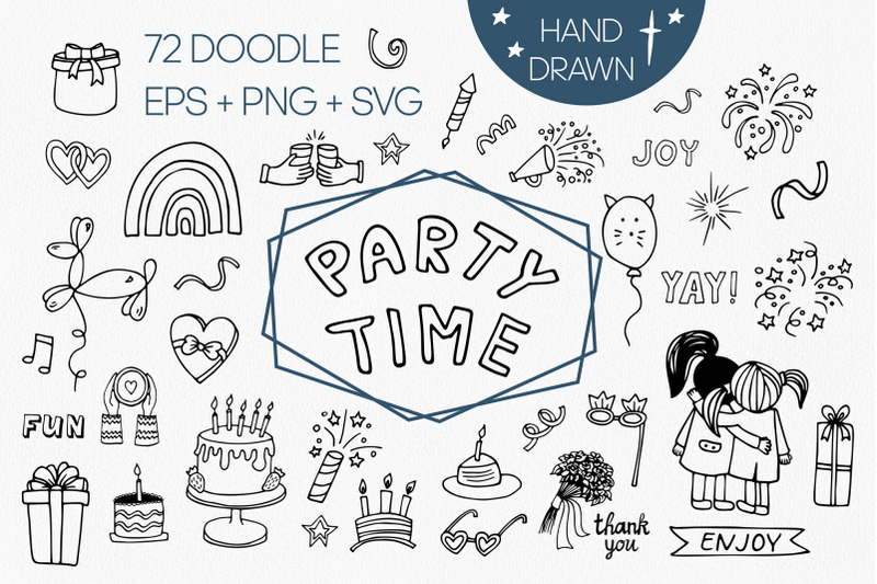 big-birthday-clipart-set-party-time-svg-eps-png