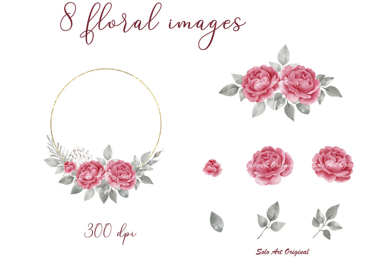 dusty-rose-floral-frame-clipart-png-jpeg-watercolor
