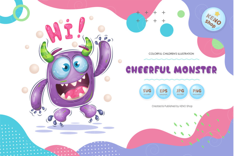 cheerful-cartoon-monster