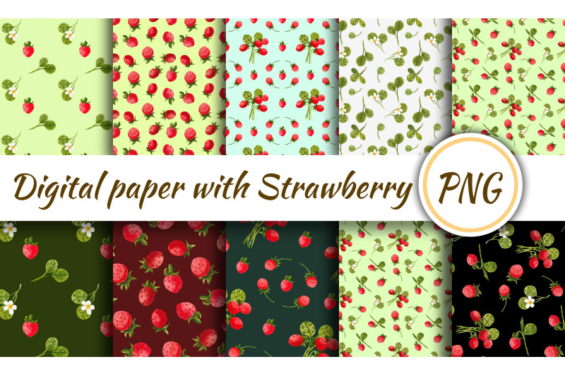 digital-paper-with-strawberries-seamless-pattern-with-strawberry-ornament