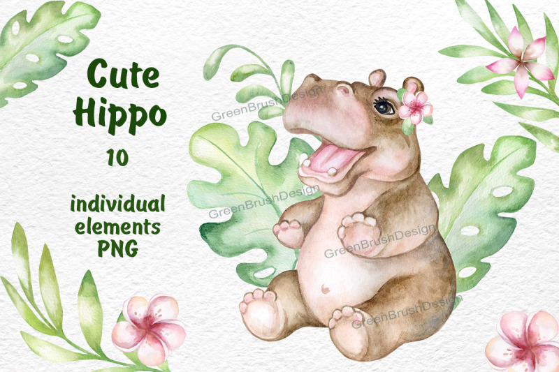 watercolor-hippo-animals-clipart