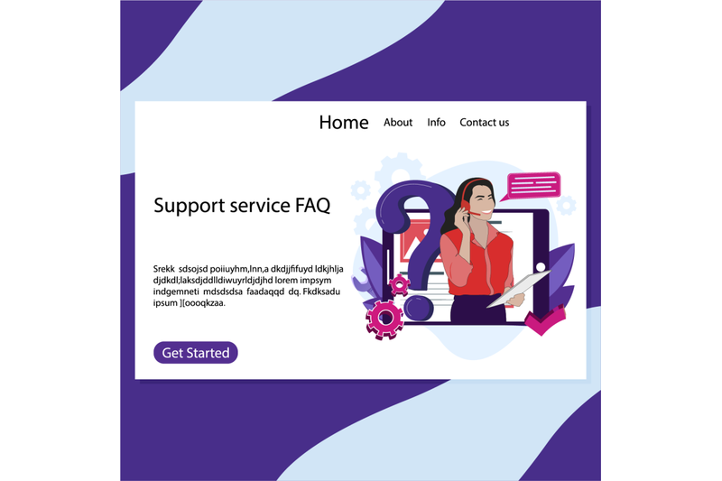 support-service-faq-landing-page-operator-call-center