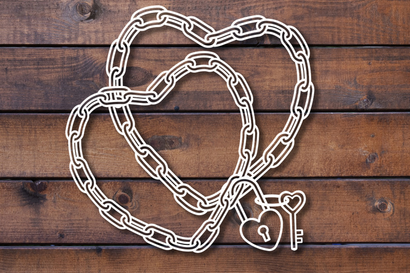 locked-chain-hearts-line-art-design-svg