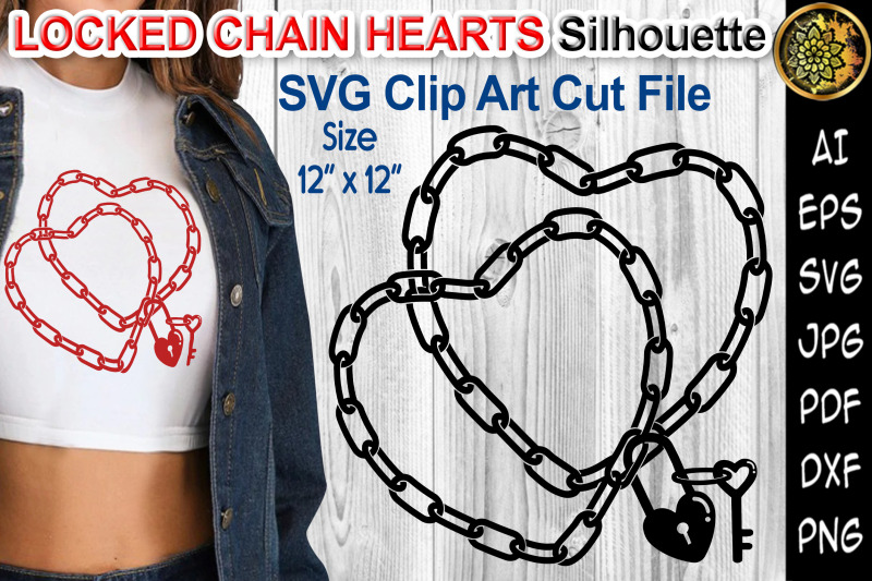 locked-chain-hearts-silhouette-design-svg