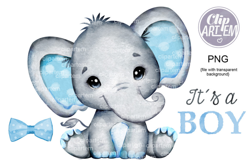 blue-boy-elephant-watercolor-png-images-blue-ears-cute-baby-elephant