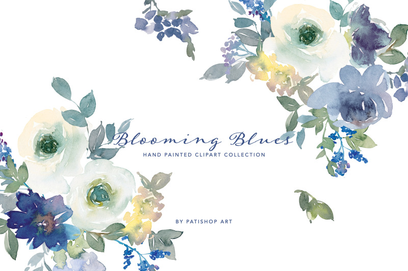 watercolor-violet-blue-floral-clipart-arrangements