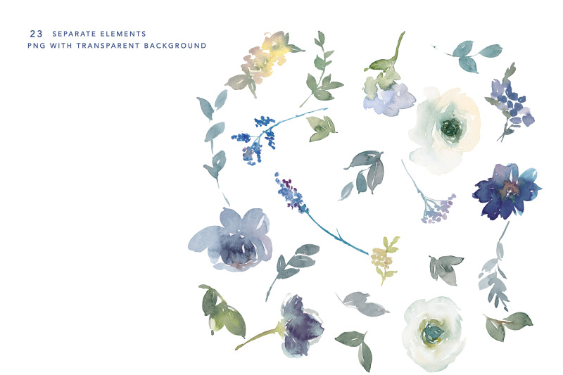 watercolor-violet-blue-floral-clipart-arrangements
