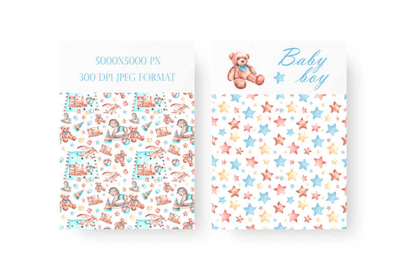 digital-paper-baby-boy-watercolor-seamless-patterns-newborn-children