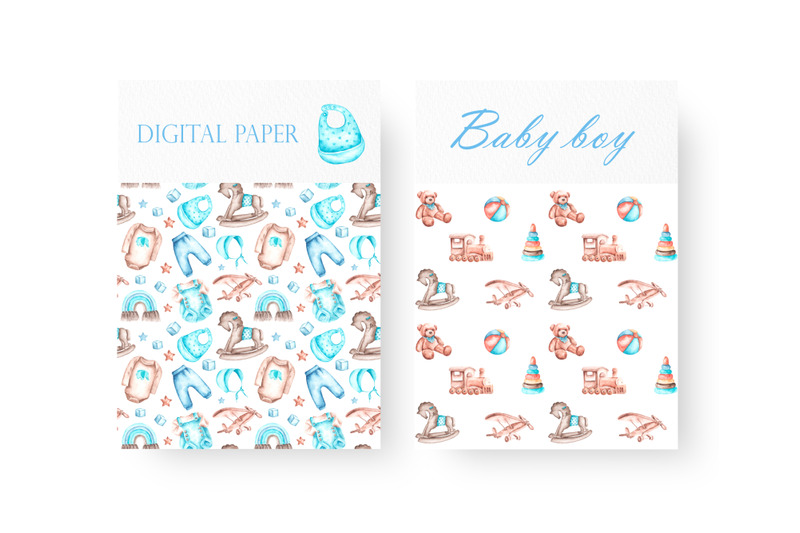 digital-paper-baby-boy-watercolor-seamless-patterns-newborn-children